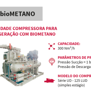 Unidade Compressora para Cogeração com Biometano